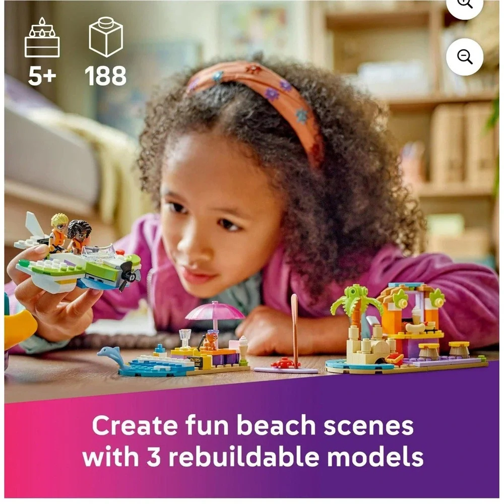 LEGO Friends Creative Beach and Travel Suitcase Pretend Play Building Set 42672